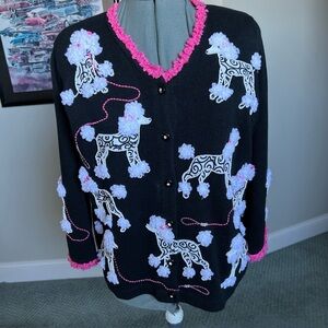 Design Options M Poodle Dog Sweater Cardigan No Cat Sweater mothers day gift